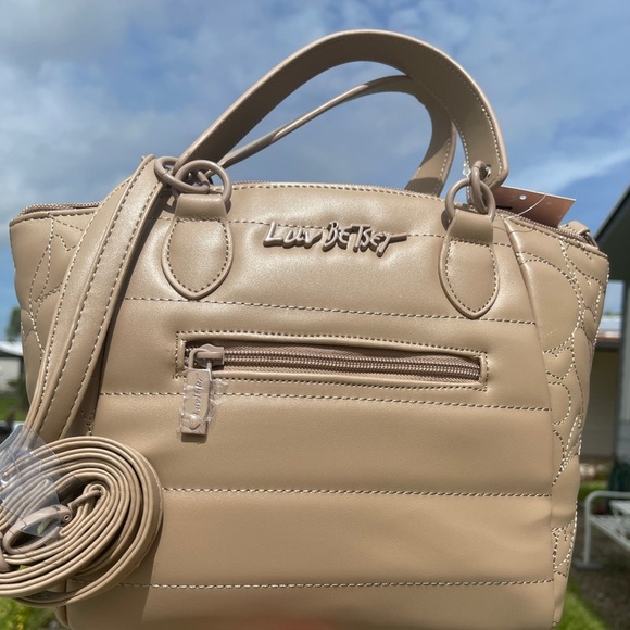 LUV BETSEY By Betsey Johnson LBKinley Satchel Bag In Taupe - Picture 13 of 15